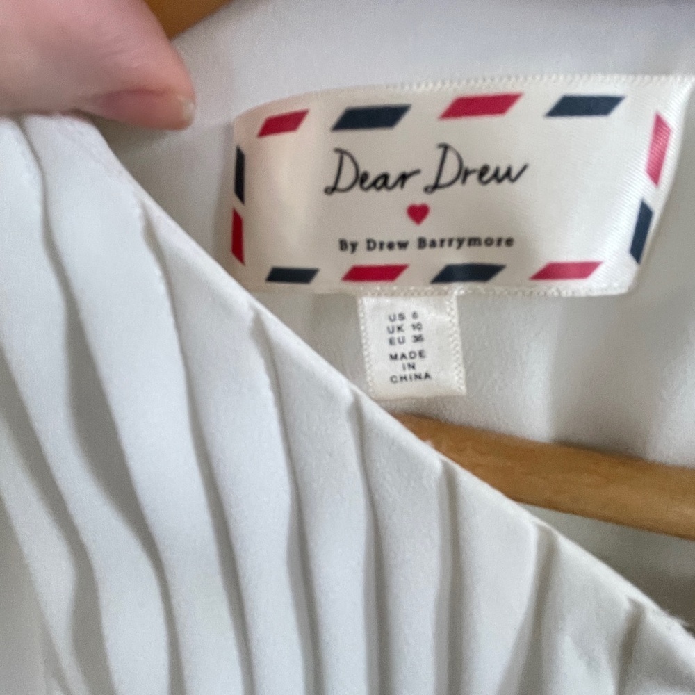 Dear Drew by Drew Barrymore Elizabeth Street Short Sleeve Pleated Dress SZ 6 - Picture 7 of 11